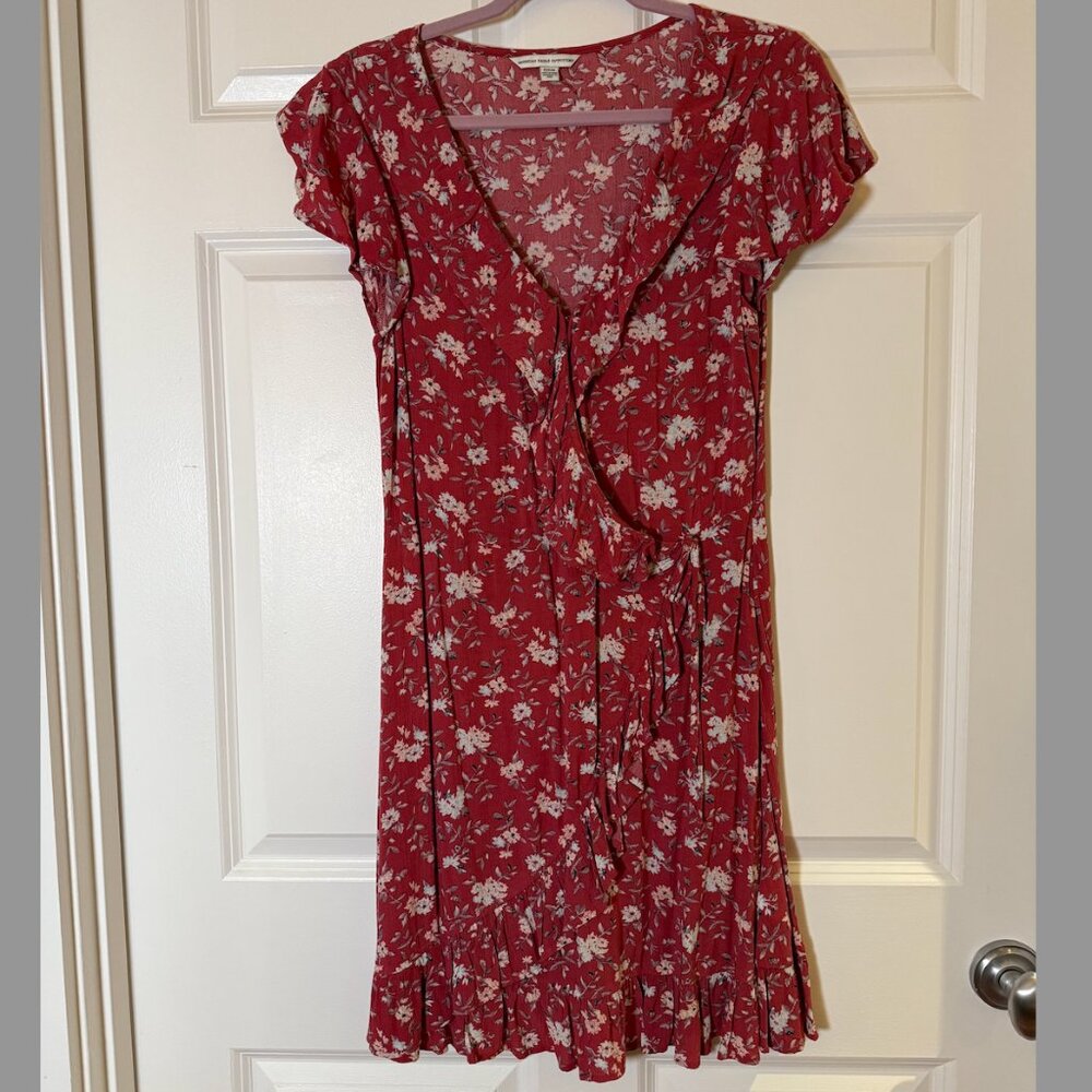 American Eagle Floral Wrap Dress- Size Medium